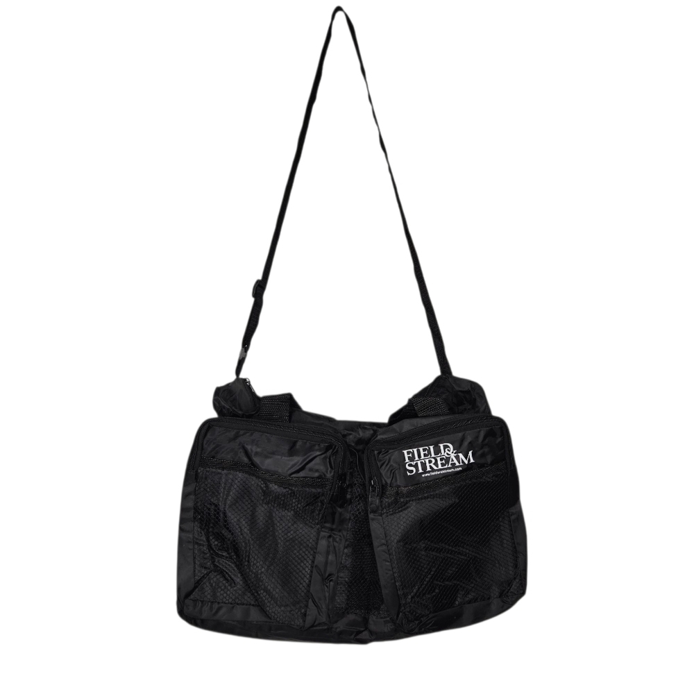 Field & Stream Black Outdoor Travel Fishing Full Zip Crossbody Duffle Bag